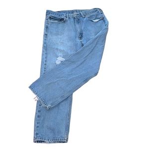 LEVI’S 505 Light Wash Broken In Grunge Jeans 36x29